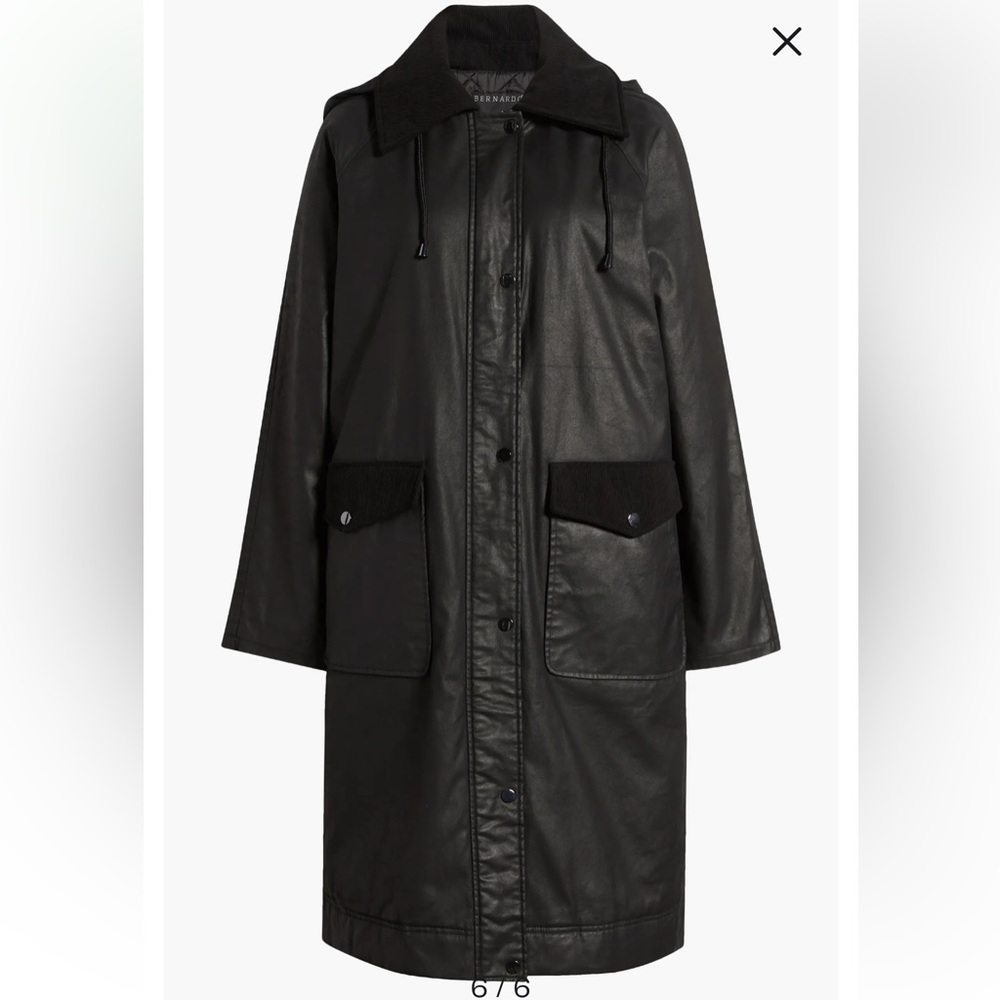 Bernardo Waxed Cotton Twill Coat XS Pit to Pit 22”, length 38” NWT - Picture 5 of 14